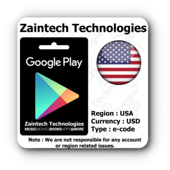 $25 Google Play US Region