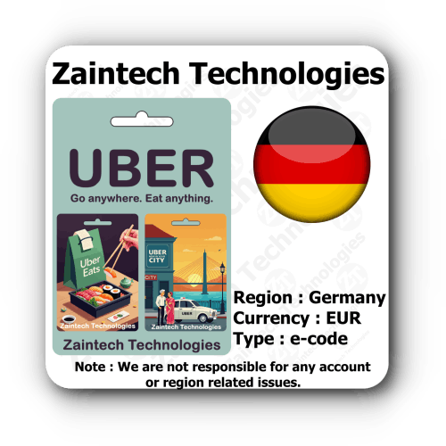 Buy Uber & Uber Eats Germany Gift Card Online