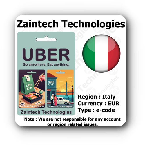 Buy Uber & Uber Eats Italy Gift Card Online