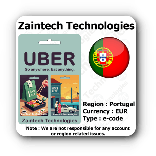 Buy Uber & Uber Eats Portugal Gift Card Online