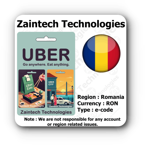 Buy Uber & Uber Eats Romania Gift Card Online