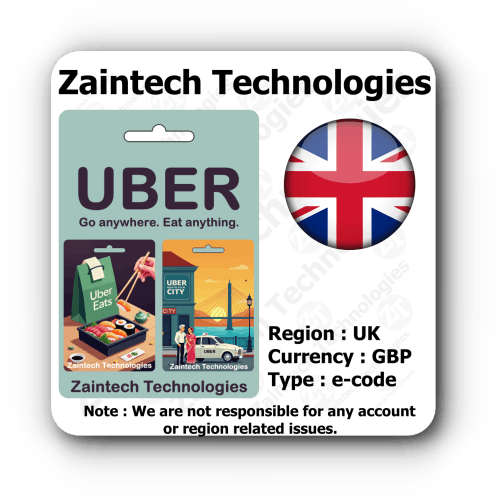 Buy Uber & Uber Eats United Kingdom Gift Card Online