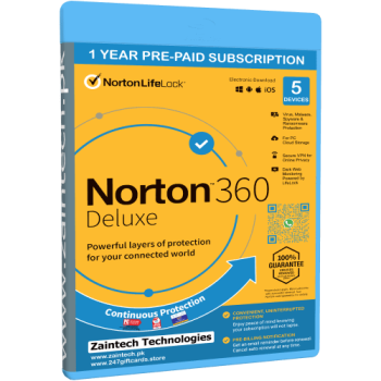 Norton 360 Deluxe - 1 User - 5 Devices + VPN Norton 360 Deluxe - 1 User - 5 Devices + VPN