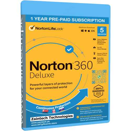Norton 360 Deluxe - 1 User - 5 Devices + VPN