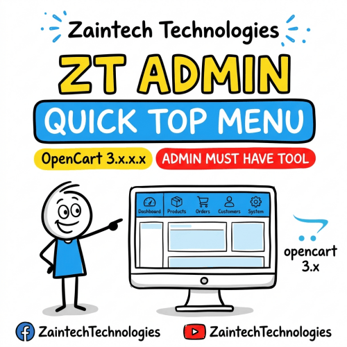ZT Admin Quick Top Menu: OpenCart Admin Top Menu